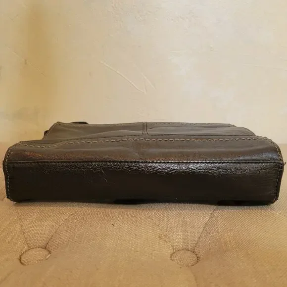 THE SAK Iris Purse Black Leather 3-Way Demi Clutch Adjustable Crossbody Bag - Picture 8 of 12